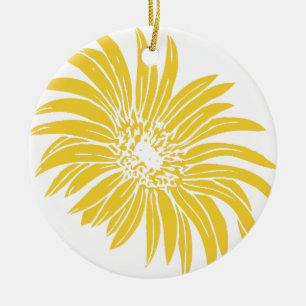 ORNAMENTO DE CERÂMICA AMARELO