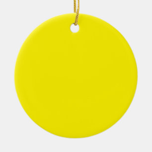 Ornamento De Cerâmica Amarelo Brilhante #FFF300, Amarelo Banana