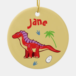 Ornamento De Cerâmica Amargasaurus do dinossauro do bebê