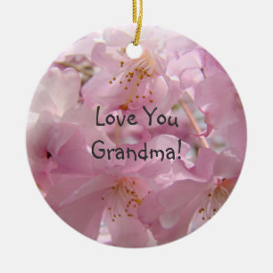 Ornamento De Cerâmica Ame-o avó! árvore de Natal do feriado dos