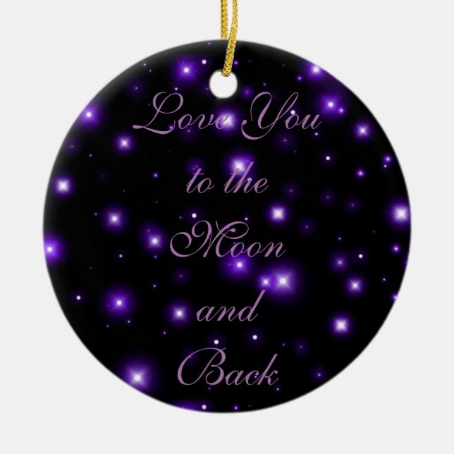 Ornamento De Cerâmica Ame-te à Lua e Volta (Frente)
