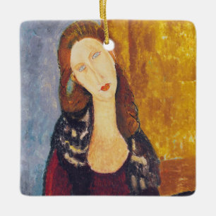 Ornamento De Cerâmica Amedeo Modigliani - Retrato Jeanne Hebuterne #2