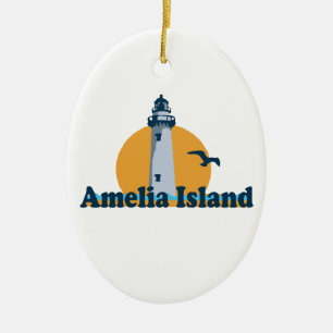 Ornamento De Cerâmica Amelia Island - projeto do farol