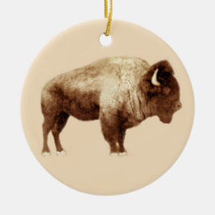 Ornamento De Cerâmica American Bison