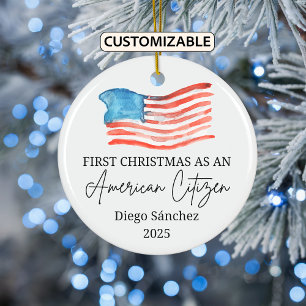 Ornamento De Cerâmica American Citizen Ornament, Cidadania dos EUA