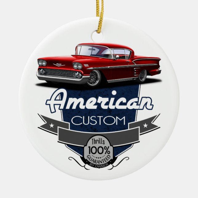 Ornamento De Cerâmica American Custom Impala (Frente)