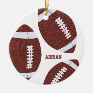 Ornamento De Cerâmica American Football Gridiron Ball Personalizado