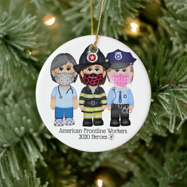 Ornamento De Cerâmica American Frontline Fighters Women 2 (Árvore)