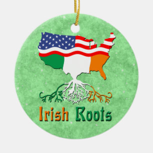 Ornamento De Cerâmica American Irish Roots