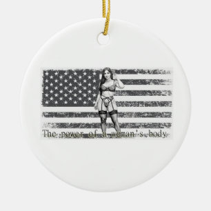 Ornamento De Cerâmica American woman