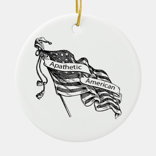 Ornamento De Cerâmica Americano Apático (Frente)