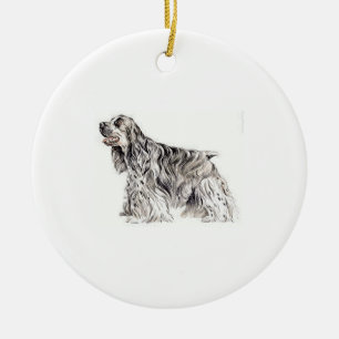 Ornamento De Cerâmica Americano cocker spaniel