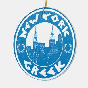 Ornamento De Cerâmica Americano grego de New York