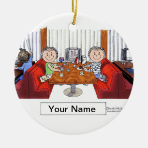 Ornamento De Cerâmica Amigos, 2 Fêmeas - Cartoon Personalizado, Amigo