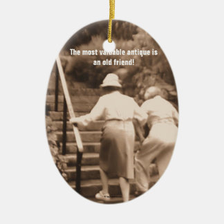 Ornamento De Cerâmica Amigos até a extremidade