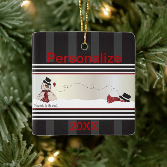 Ornamento De Cerâmica Amigos para o Pedido Final (Árvore)