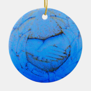 Ornamento De Cerâmica amigos para sempre mãos entrelaçadas