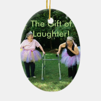 Ornamento De Cerâmica Amigos + Tutus = tempos divertidos