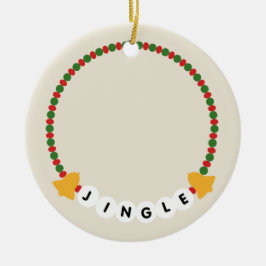 Ornamento De Cerâmica Amizade Bracelet Jingle Natal