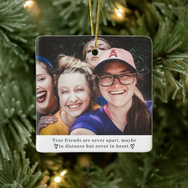 Ornamento De Cerâmica Amizade de longa distância e melhor amigo verdadei (Árvore)