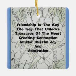 Ornamento De Cerâmica Amizade É A Chave