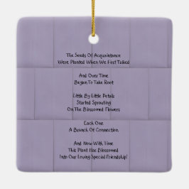 Ornamento De Cerâmica Amizade No Sangue