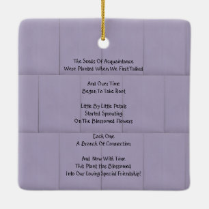 Ornamento De Cerâmica Amizade No Sangue