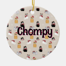 Ornamento De Cerâmica Amo meus gatos