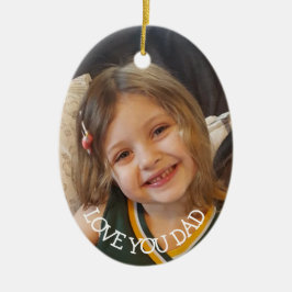 Ornamento De Cerâmica Amo-te Pai, presente de Natal para o Natal Pai