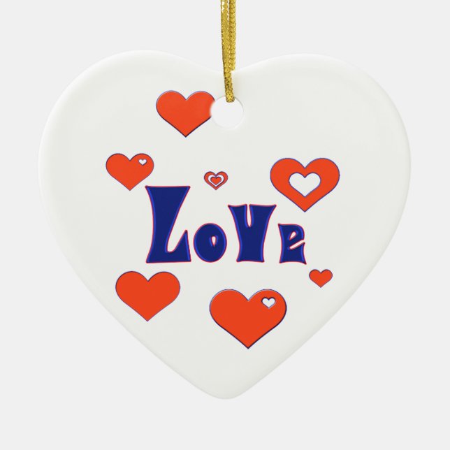 Ornamento De Cerâmica Amor (Frente)