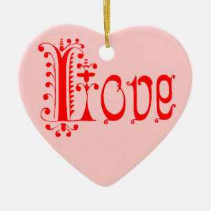 Ornamento De Cerâmica Amor
