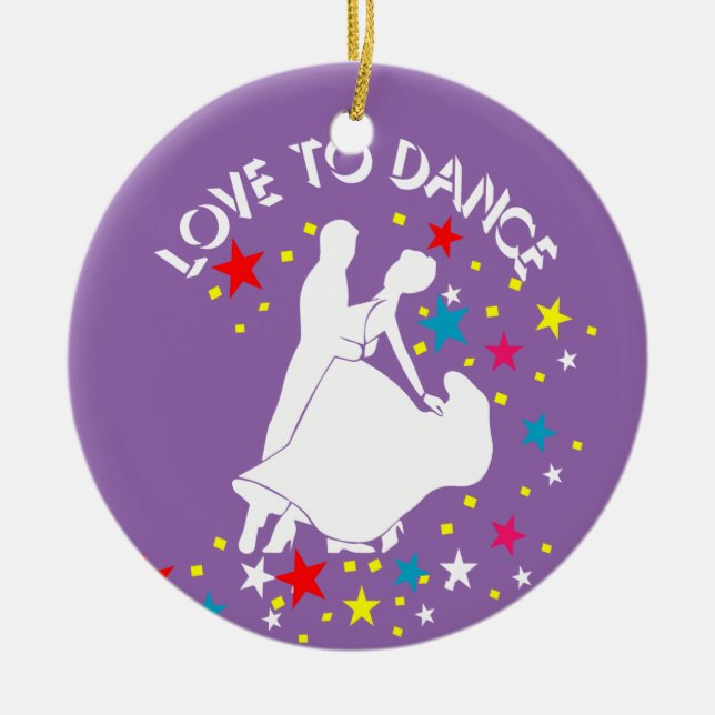 Ornamento De Cerâmica Amor à dança (Frente)