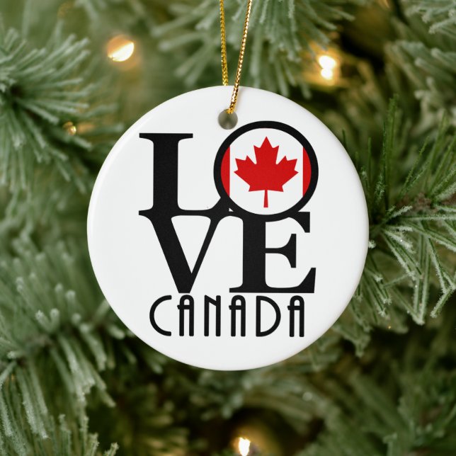 Ornamento De Cerâmica AMOR Canadá (Árvore)