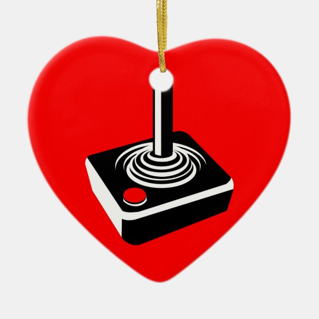 Ornamento De Cerâmica Amor com Jogos da Escola Antiga (Frente)