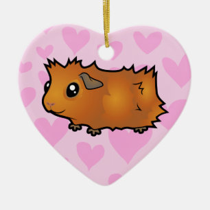 Ornamento De Cerâmica Amor da cobaia (desalinhado)