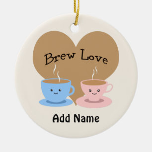 Ornamento De Cerâmica Amor da fermentação! Canecas de café