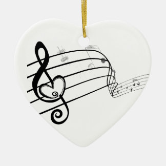 Ornamento De Cerâmica Amor da música
