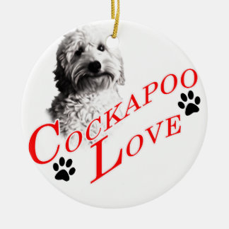 Ornamento De Cerâmica Amor de Cockapoo