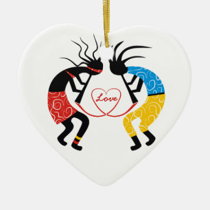 Ornamento De Cerâmica Amor de Kokopelli