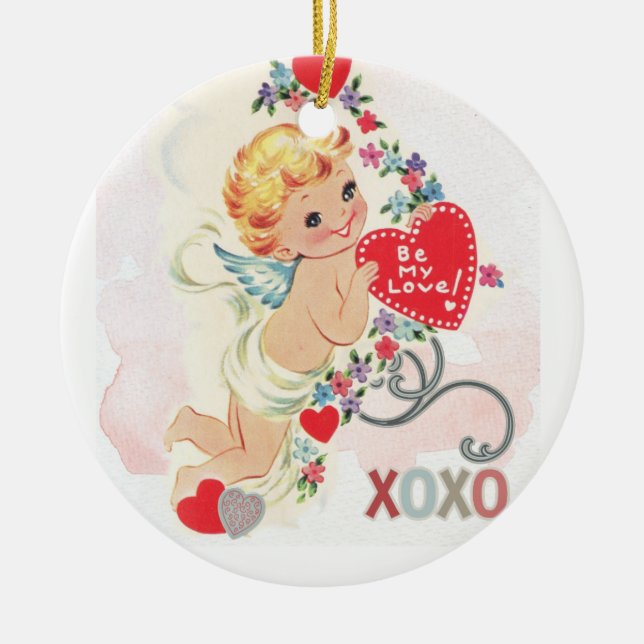 Ornamento De Cerâmica Amor do anjo (Frente)