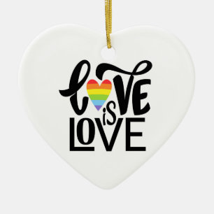 Ornamento De Cerâmica Amor é Amor