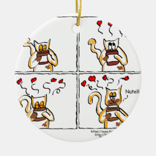 Ornamento De Cerâmica Amor é Nutella