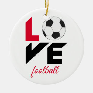 Ornamento De Cerâmica Amor futebol