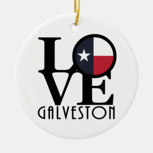Ornamento De Cerâmica AMOR Galveston Texas