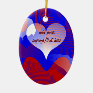 Ornamento De Cerâmica Amor & Hope_Ornament