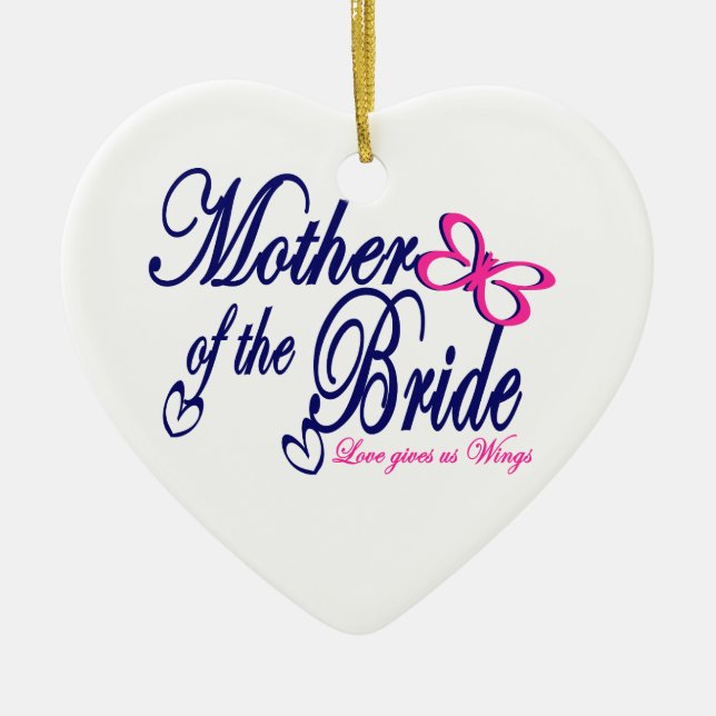 Ornamento De Cerâmica Amor nos dá asas (Frente)