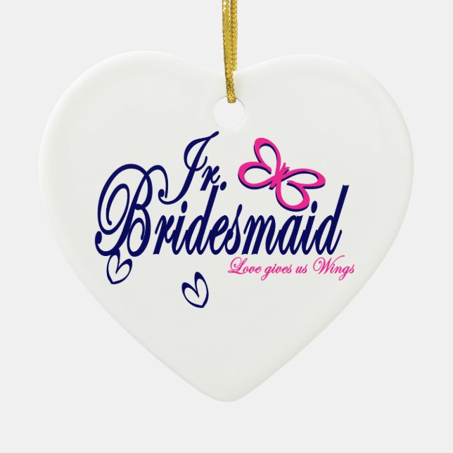 Ornamento De Cerâmica Amor nos dá asas (Frente)