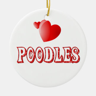 Ornamento De Cerâmica Amor para caniches