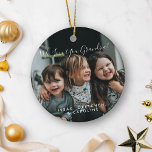 Ornamento De Cerâmica Amor Personalizado Seu Avô Foto Escrita Manualment<br><div class="desc">Personalizado Amor Vovô Foto com Ornamento Tipográfico Escrito Manuscrito (todo o texto pode ser personalizado para que você possa personalizá-lo com o nome que o vovô da sua família chama)</div>