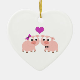 Ornamento De Cerâmica Amor por porco